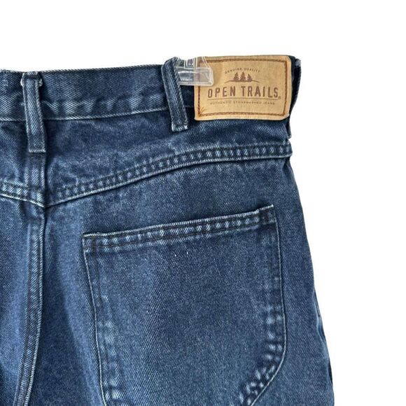 Open Trails Jeans Mens Size 33x30 Dark Wash Straight Leg 100% Cotton Blue Denim - Picture 3 of 6